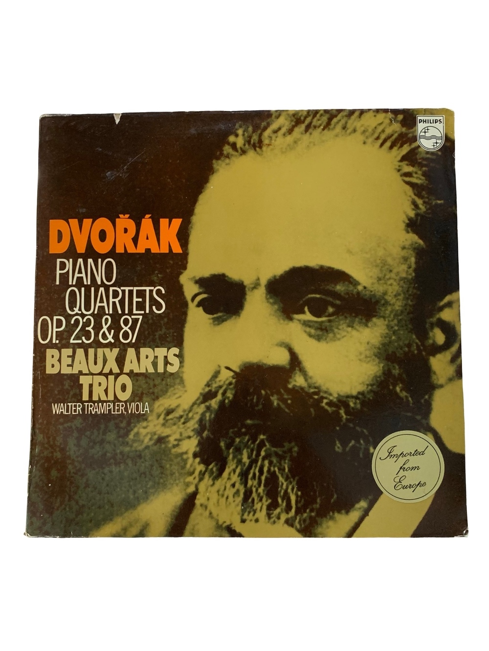 Dvořák Piano Quartets Op. 23 & 87 Beaux Arts Trio Walter Trampler Viola Vinyl LP